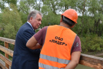Александр Романенко проконтролировал завершение работ по ремонту моста через реку Алей в Локтевском районе