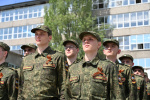 Накануне 9 мая в Барнауле прошел парад военного учебного центра АлтГТУ